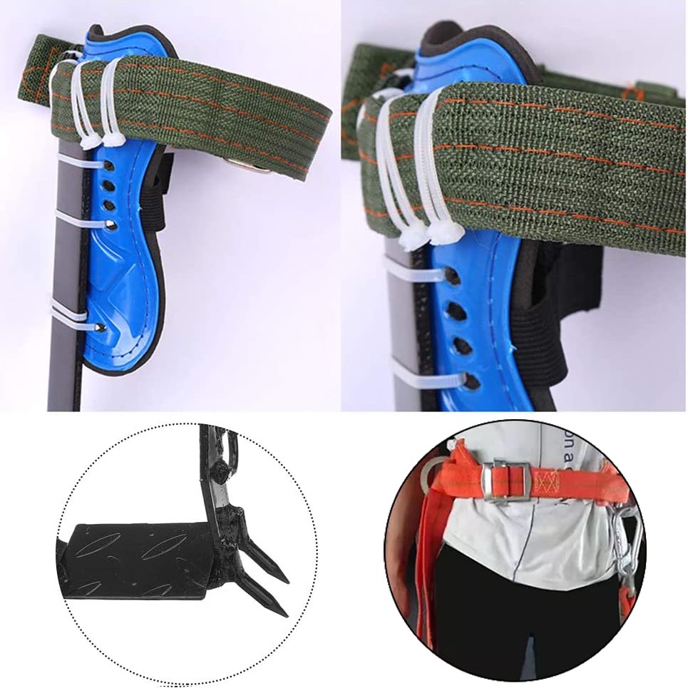 Heavy-Duty Tree Climbing Spikes with Safety Belt