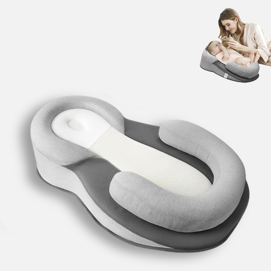 Anti-Spit Up Baby Lounger Pillow – 15° Incline Newborn Nest, Nursing & Feeding Support