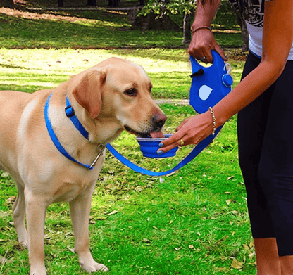 All-in-One Dog Leash with Water Bottle, Bowl & Waste Bags