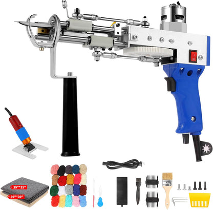 2-in-1 Rug Tufting Gun Kit with Carpet Trimmer – Complete Tufting Set