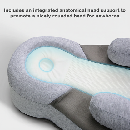 Anti-Spit Up Baby Lounger Pillow – 15° Incline Newborn Nest, Nursing & Feeding Support